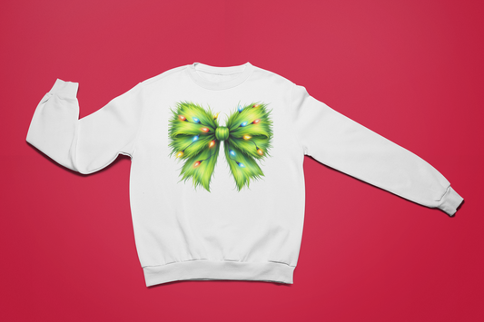 Grinch Bow Youth Sweatshirt